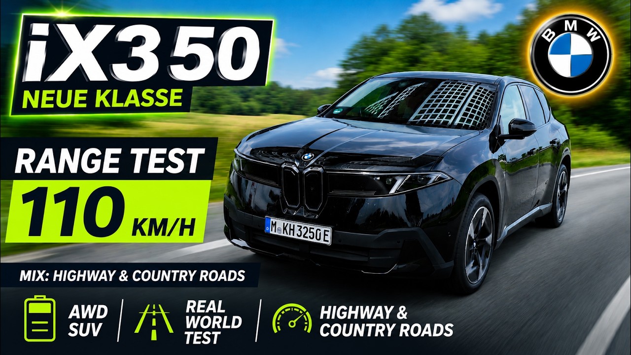 BMW iX3 xDrive50 (108 kWh) Range Test at 110 km/h (68 mph) &ndash; How Far Does the Neue Klasse Go?