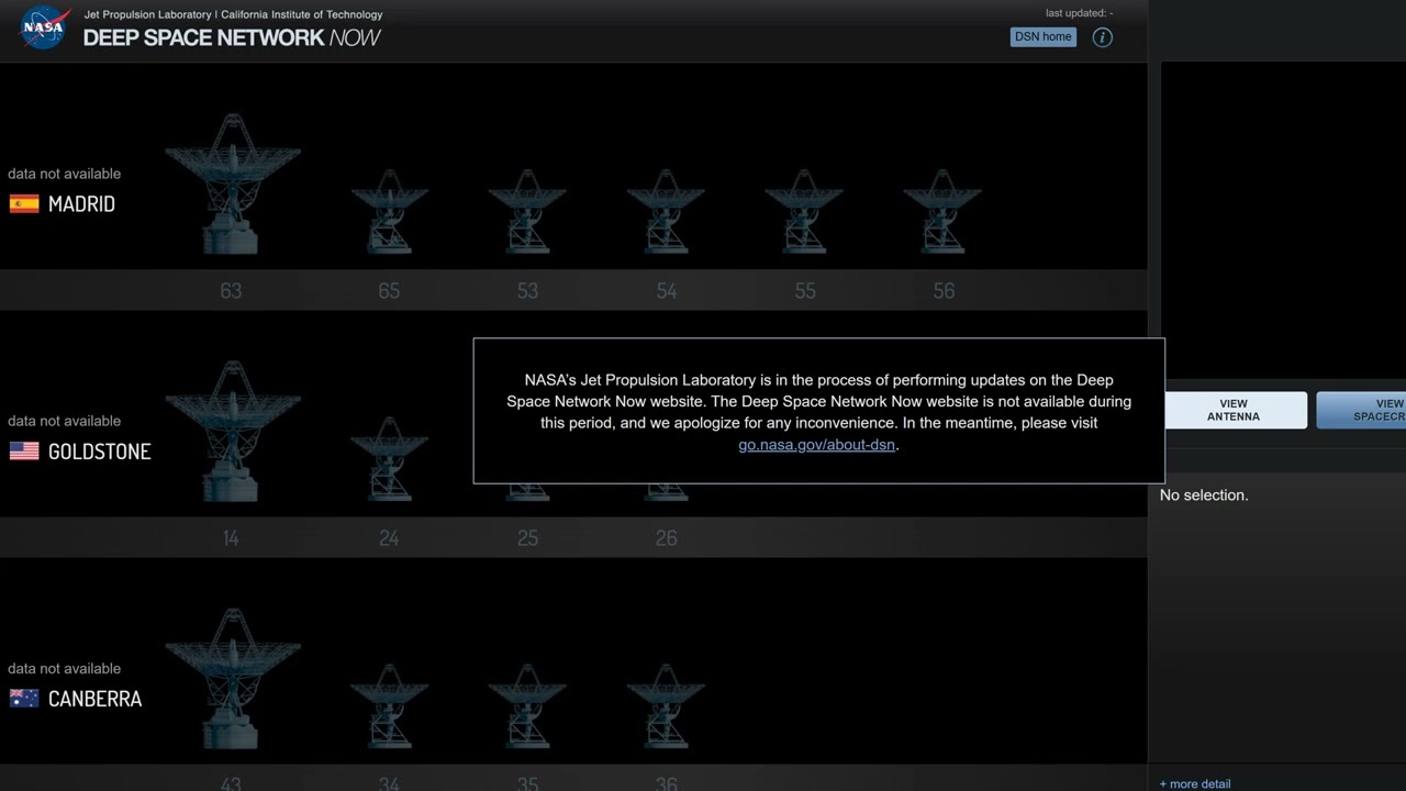 NASA takes down public access to Deep Space Network activity