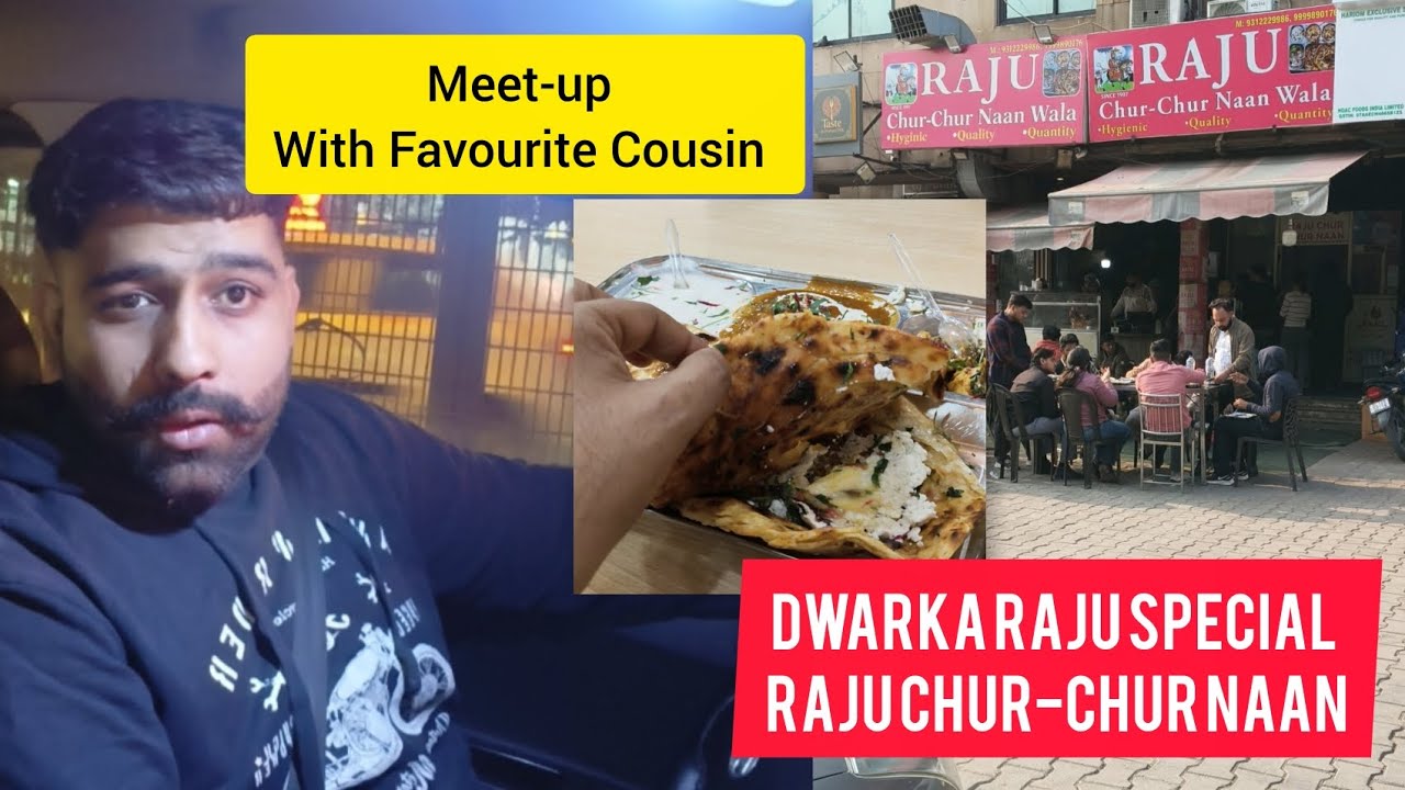 Raju chur-chur Naan || #foodielife #naan #streetfood 👻 #churchurnaan #dwarka #cousins 