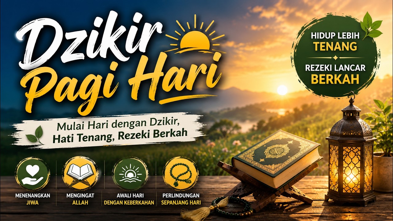 DZIKIR PAGI di HARI MINGGU PEMBUKA PINTU REZEKI  ZIKIR PEMBUKA PINTU REZEKI  Dzikir Mustajab Pagi