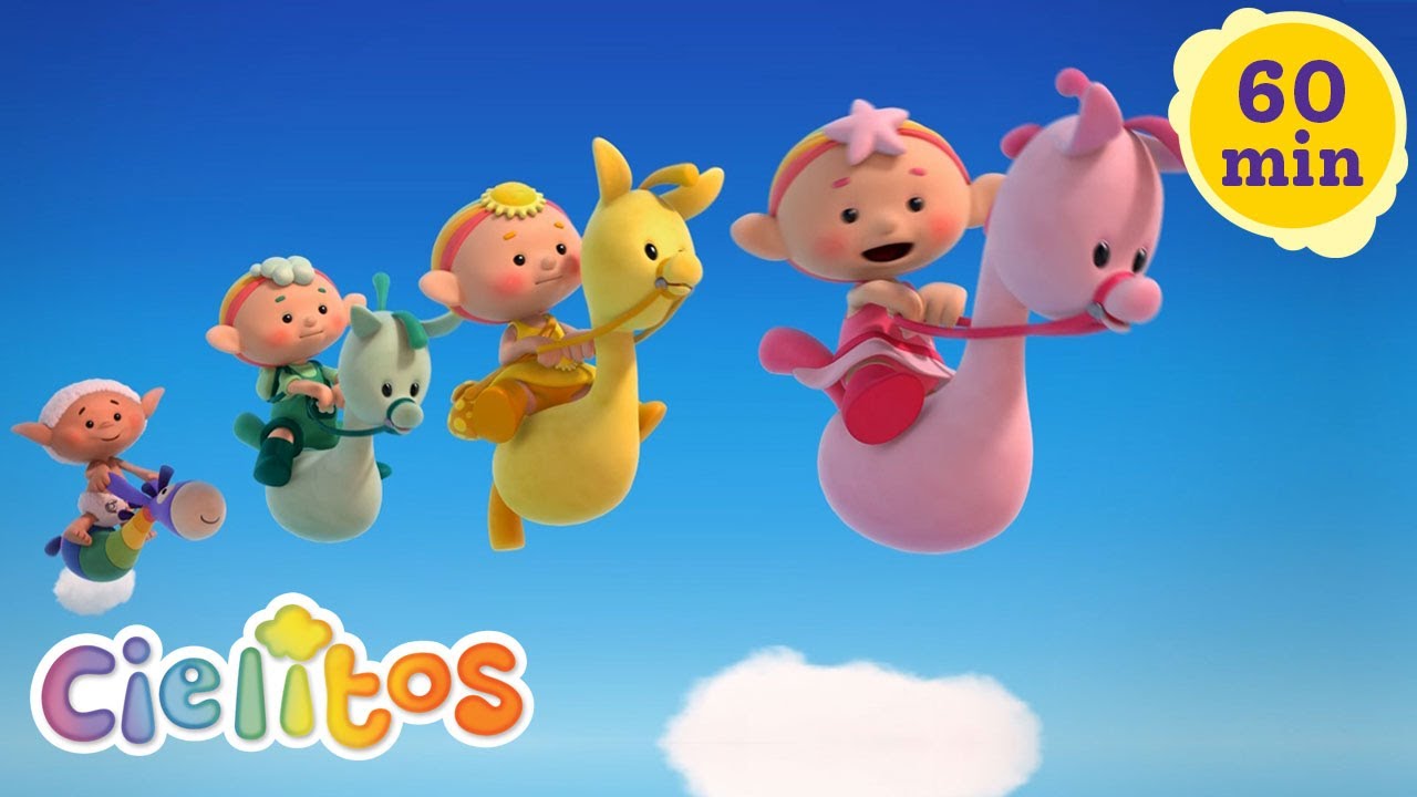🐴  Peque Rosa enseña a Bebe Blanco a volar Y otros cuentos antes de dormir | Cielitos Compilación