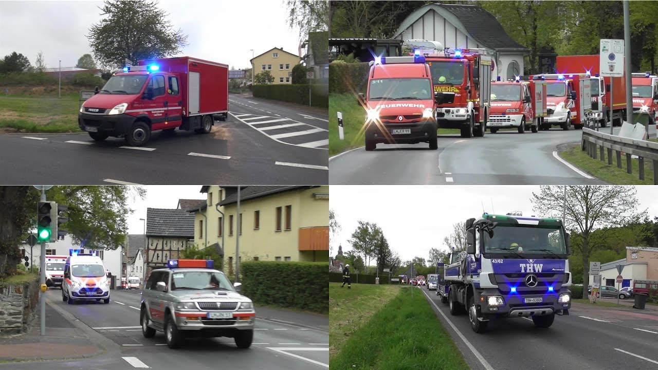 [Feuerwehr, THW, DRK, MHD] Südkreisübung KatS Limburg-Weilburg [Anfahrten + Einsatzstelle]