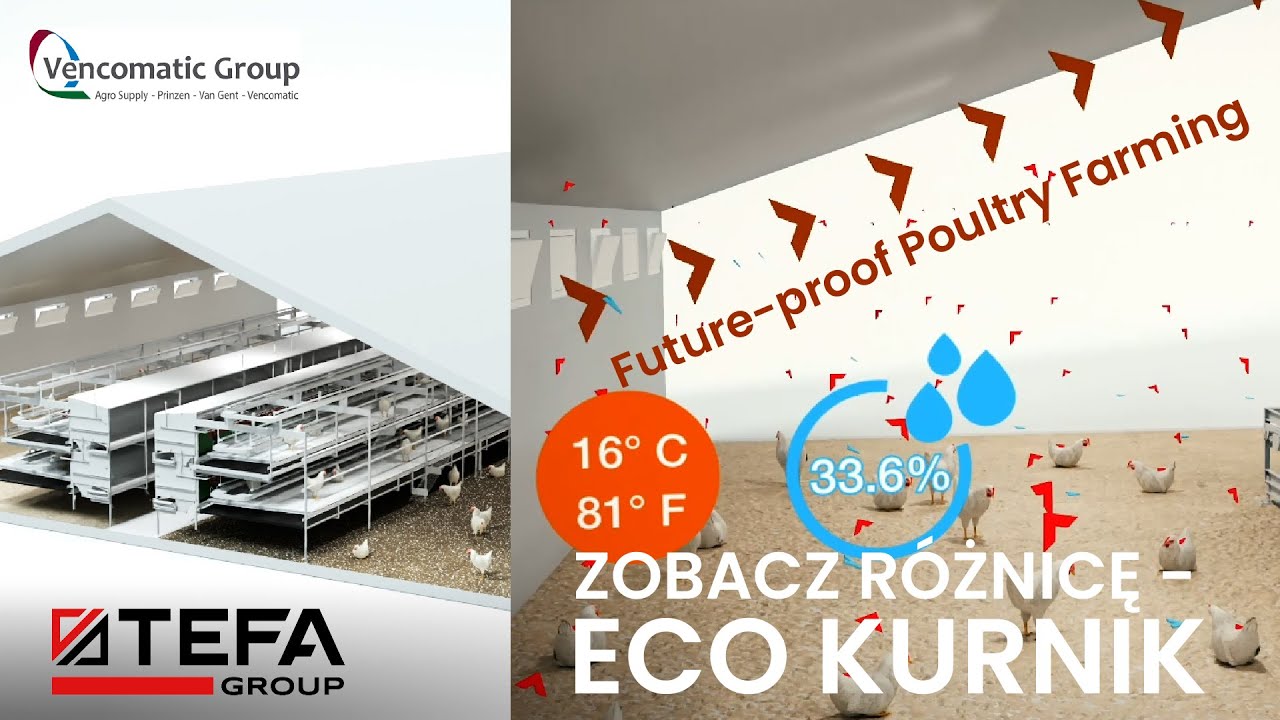 TEFA GROUP - ECO w kurniku - zobacz różnicę! Zrównoważone rozwiązania klimatyczne dla hodowli drobiu