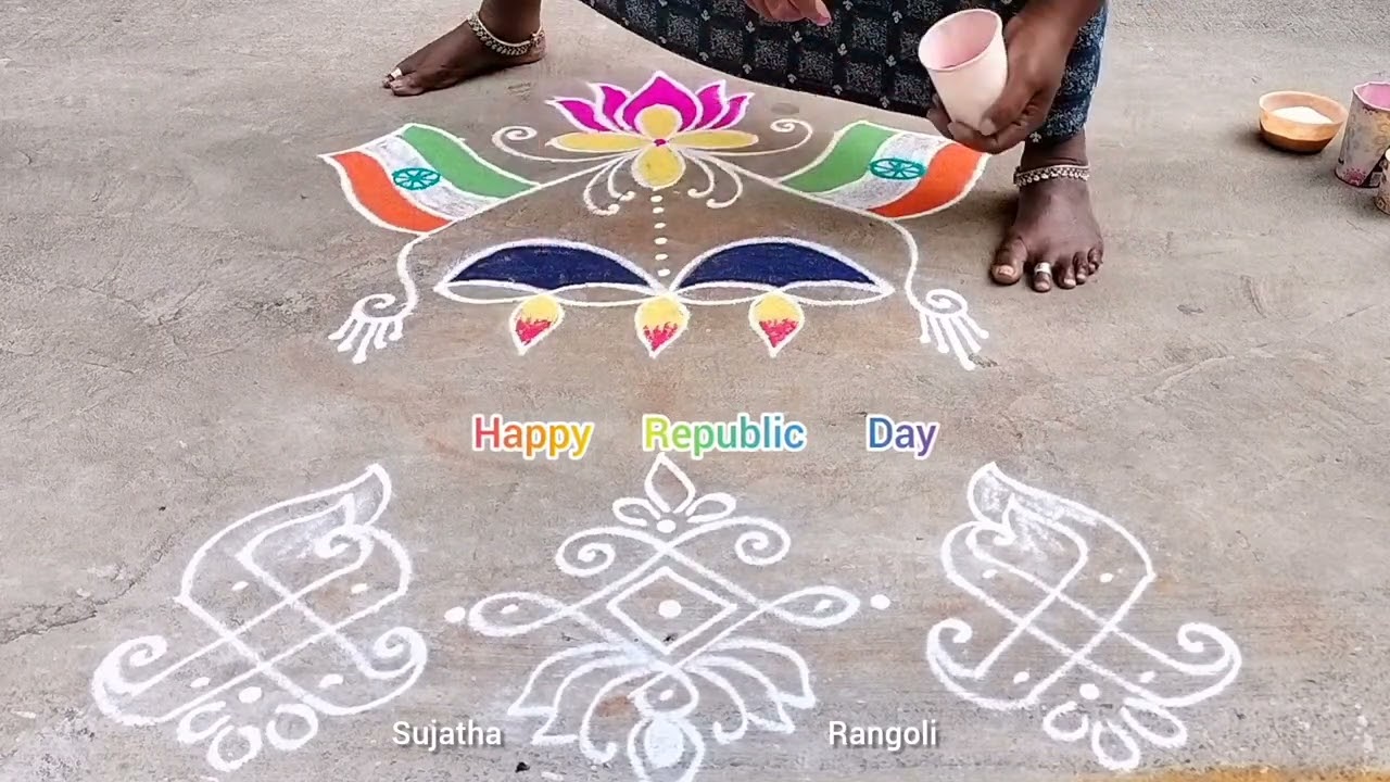 #RepublicDayRangoli #26JanuaryRangoli #IndianFlagRangoli #PatrioticRangoli #RepublicDaySpecial