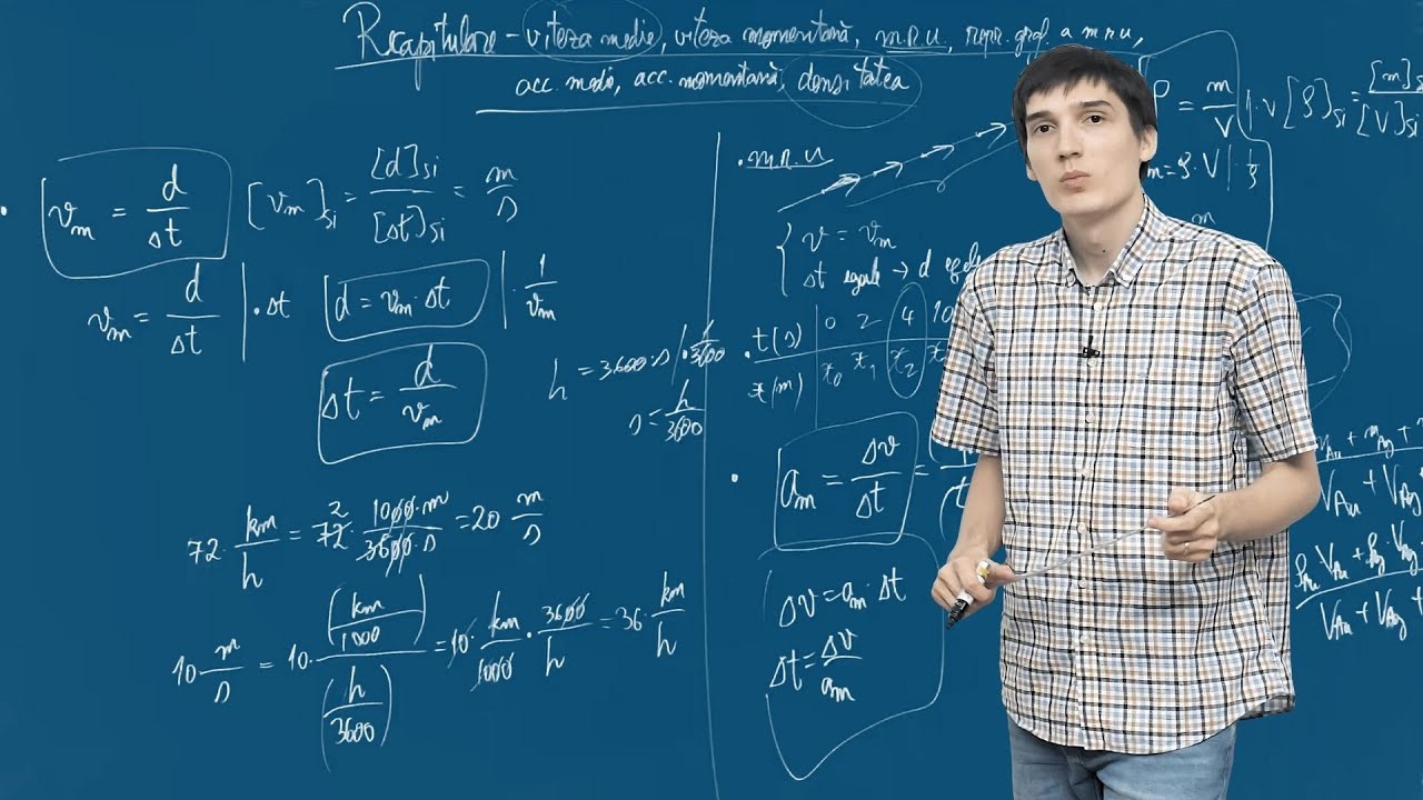 Recapitulare - viteza, mișcarea rectilinie uniformă, accelerația, densitatea | Fizică - Clasa a VI-a
