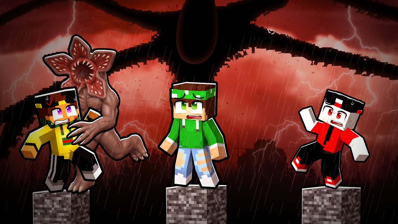 SOPRAVVIVI a STRANGER THINGS su UN PILASTRO DI BEDROCK in MINECRAFT!
