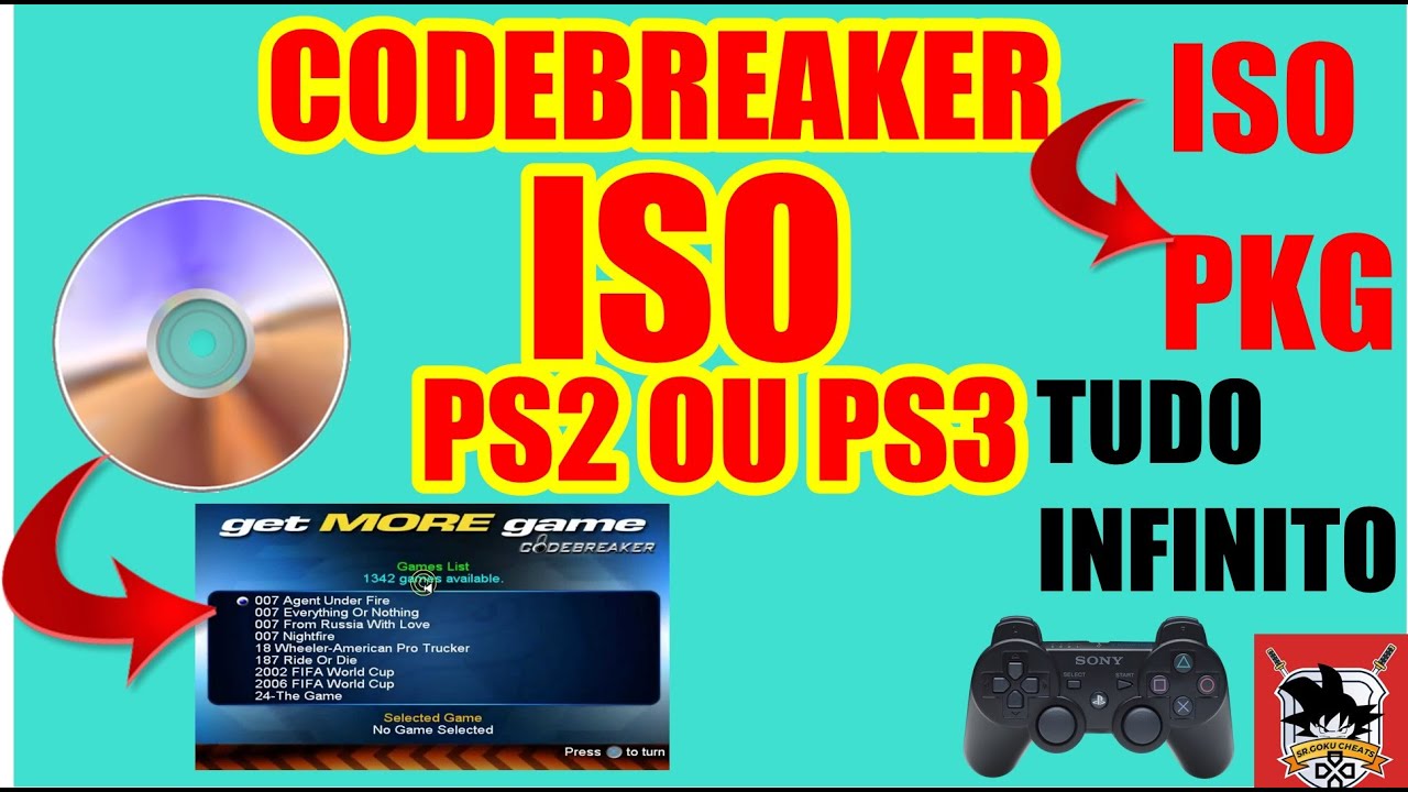 COMO COLOCAR CODEBREAKER NOS JOGOS DE PS2 E JOGAR NO PS3