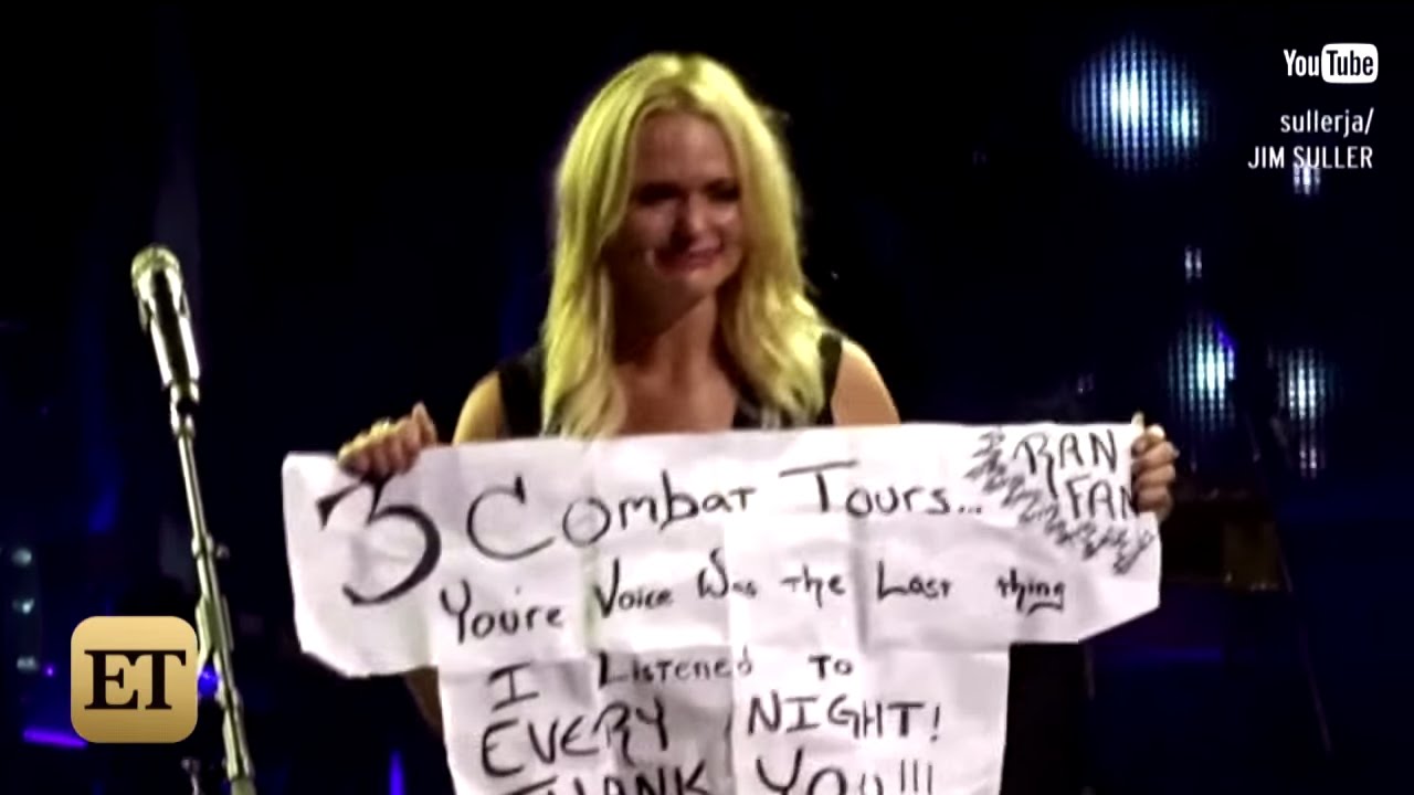 Miranda Lambert Tears Up on Stage Over a Soldier's Touching Sign