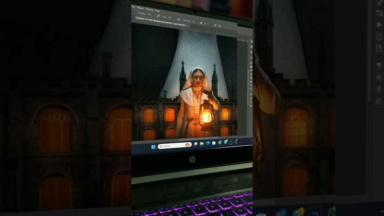Horror Seen Poster design.. #shorts #photoshop #design #shortvideo #viral #trending