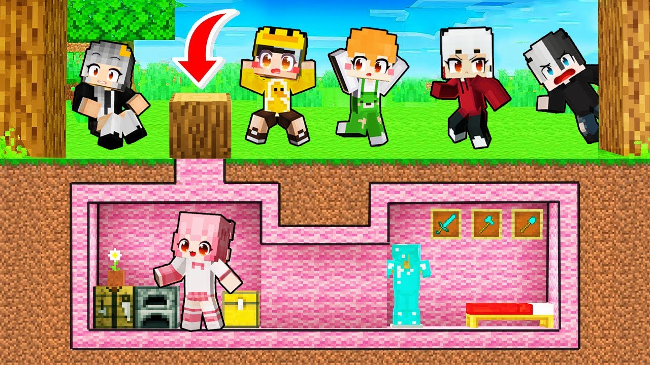 MrVit và Kamui tìm thấy CĂN HẦM BÍ MẬT màu Hồng của Mimi TV trong Minecraft ?