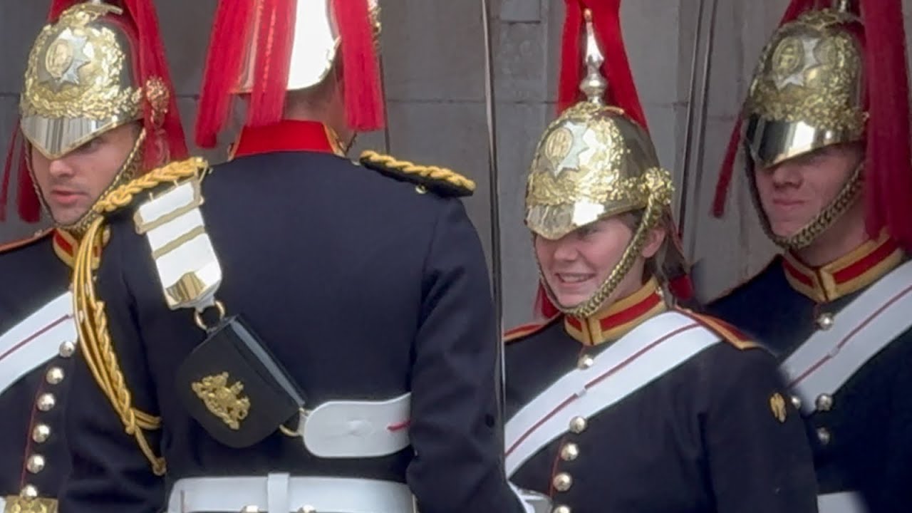 King's Guard Couldn't Hold Smiles When this Happened! ( big boss visits to horse guards)