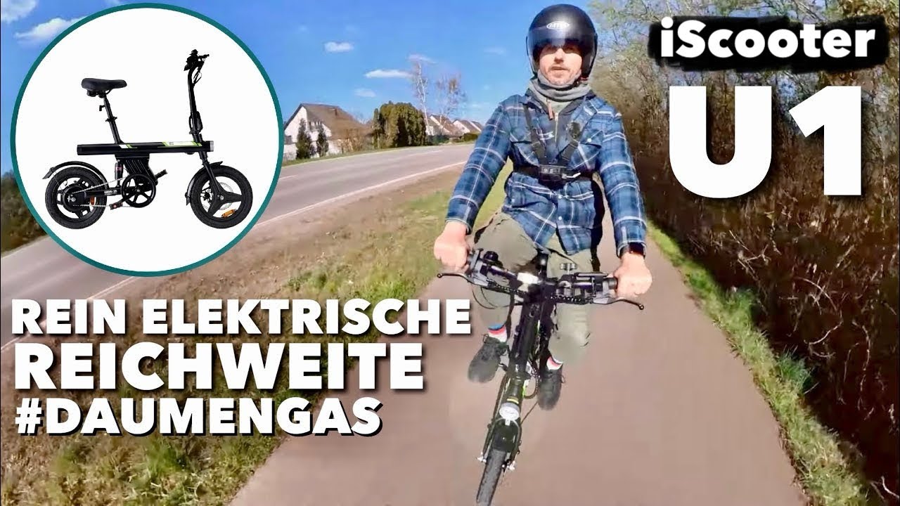 iScooter U1 rein elektrische Reichweite OHNE treten! Wie weit fährt das Mini E-Bike & wie flott ?
