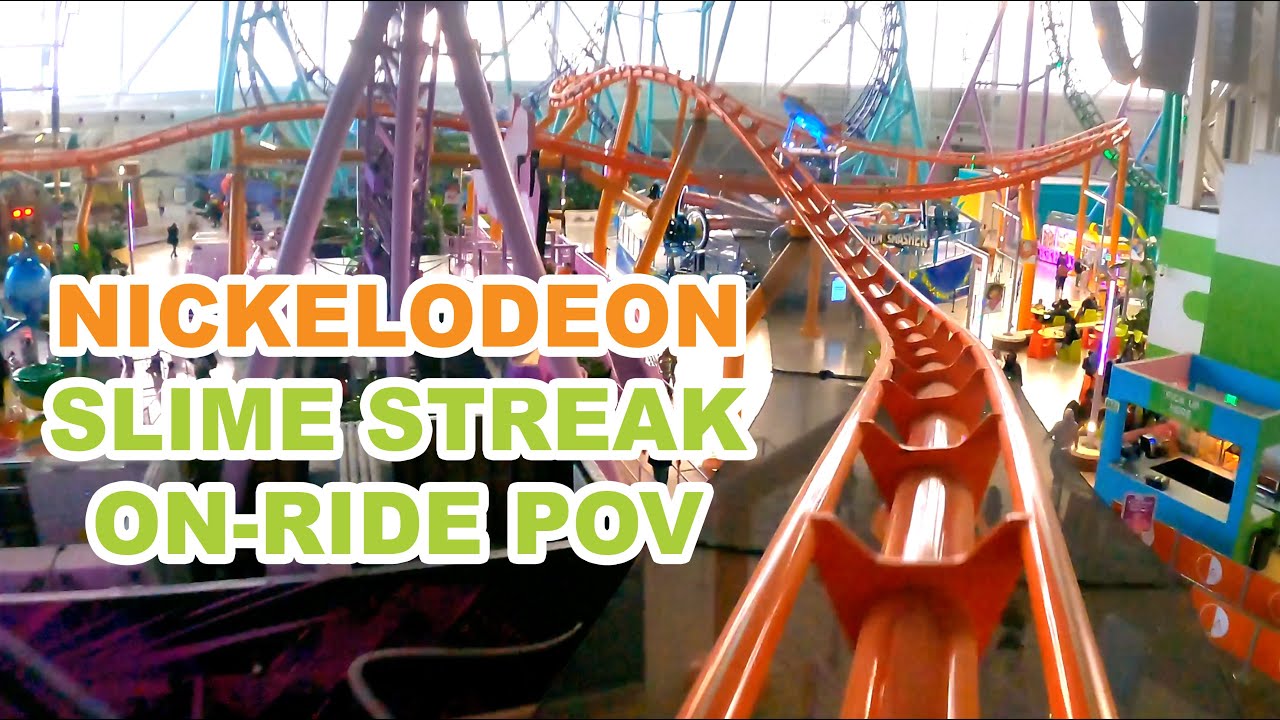 Nickelodeon Slime Streak Front Row POV Nickelodeon Universe American Dream Mall