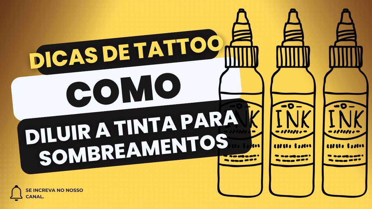 Como diluir a tinta para sombreamento da tatuagem. Dicas de #tattoo