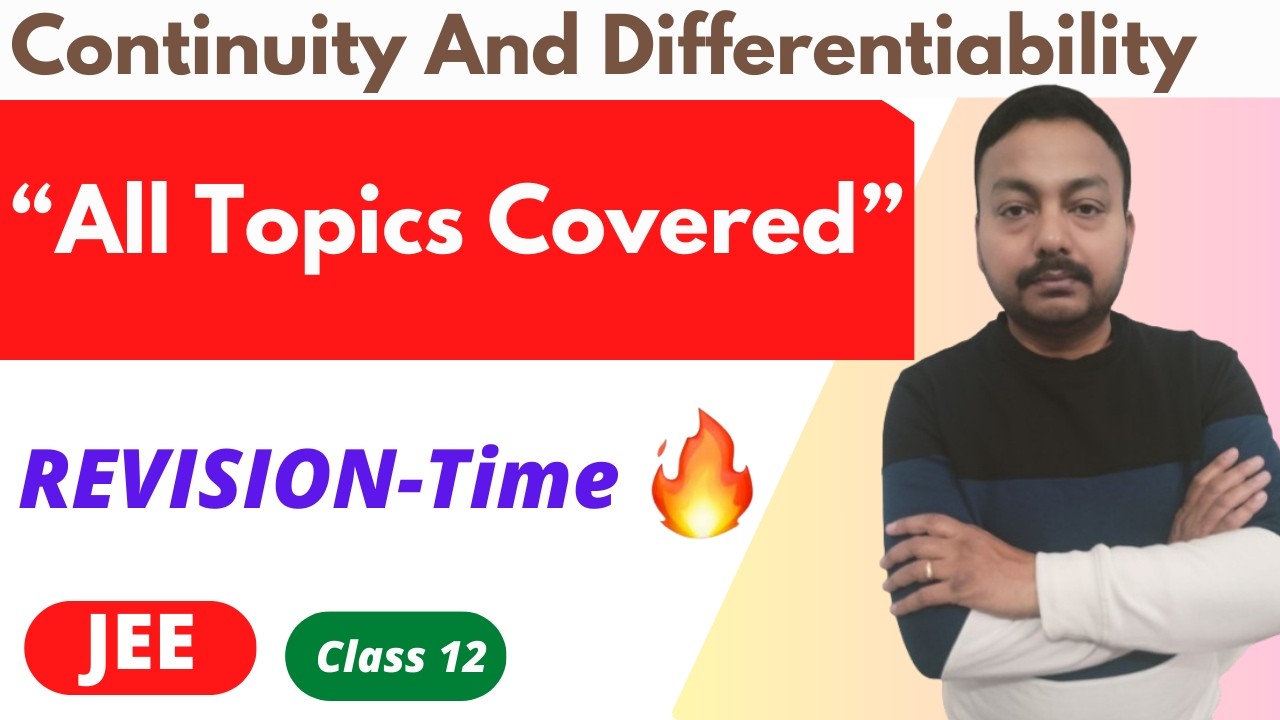 continuity and differentiability class 12 one shot | continuity and differentiability revision