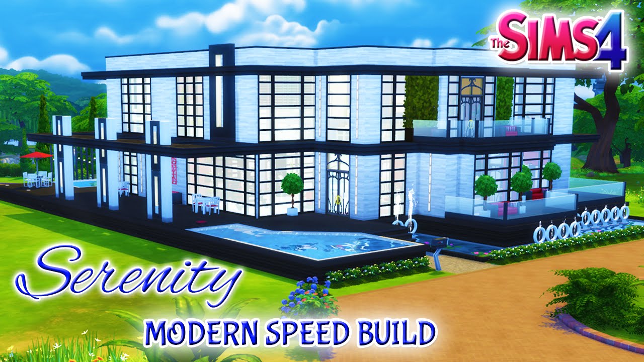 Sims 4 House Build: Serenity Modern Family Home With Spa