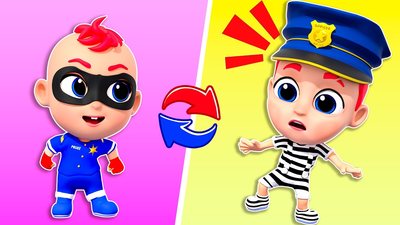 Thief and Police Swap! | Police Officer Song | Tinytots Nursery Rhymes & Kids Songs