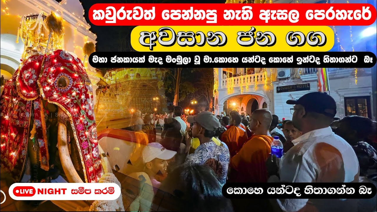 😎කවුරුවත් පෙන්නපු නැති ඇසල පෙරහැරෙ අවසානයෙඉ සිදුවන ජන ගග live night kandy#kandy#perahara#maligawa 