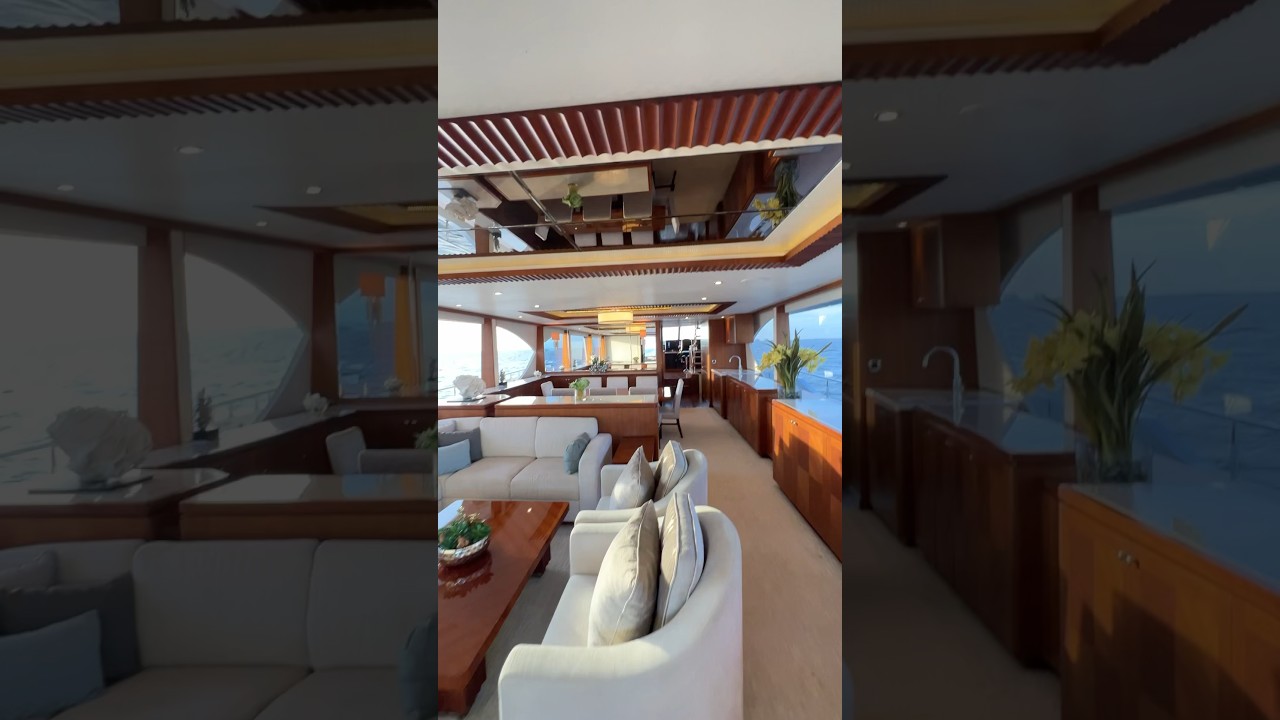 On board a 100 foot Ocean Alexander