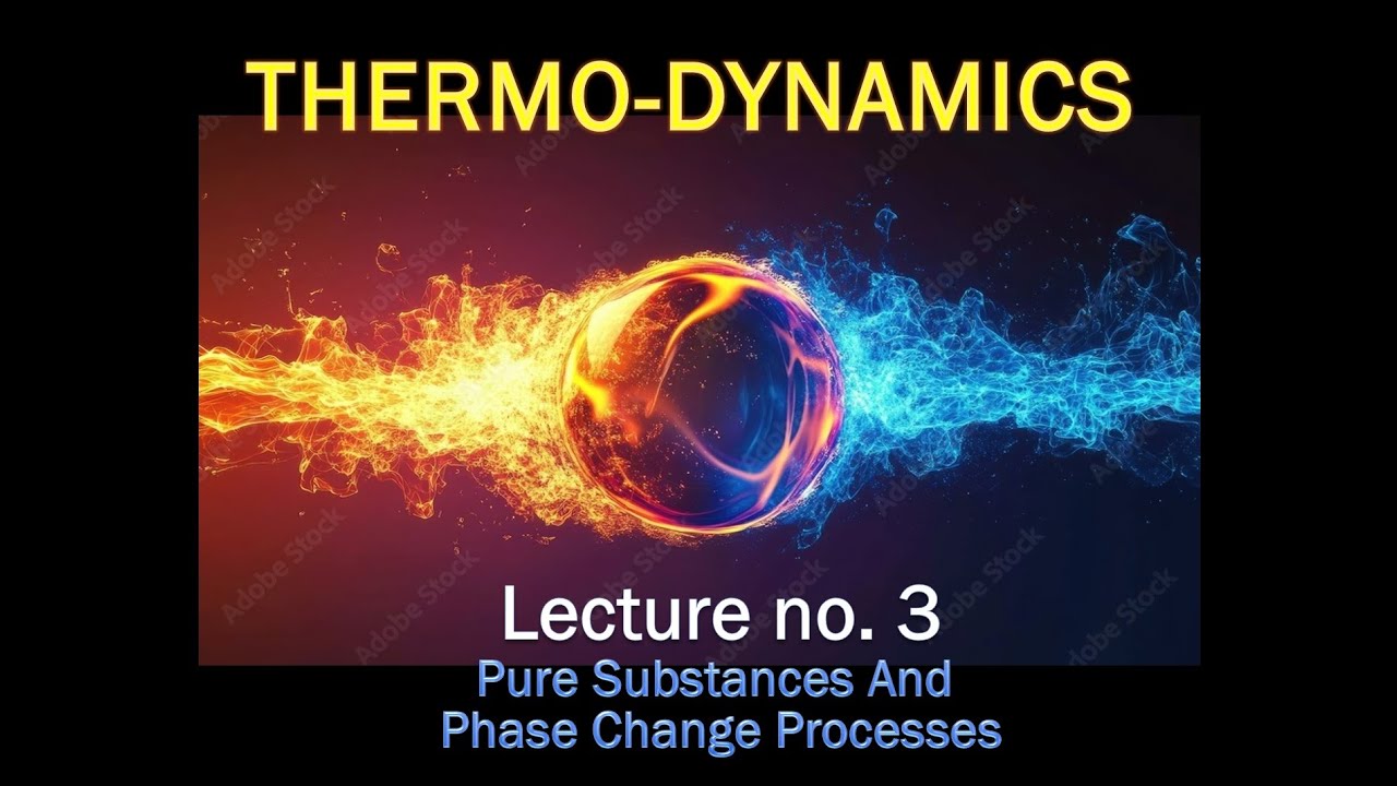 المحاضرة 3 المادة النقية والتحول الطوري في الديناميكا الحرارية thermodynamics - الهندسة الميكانيكية