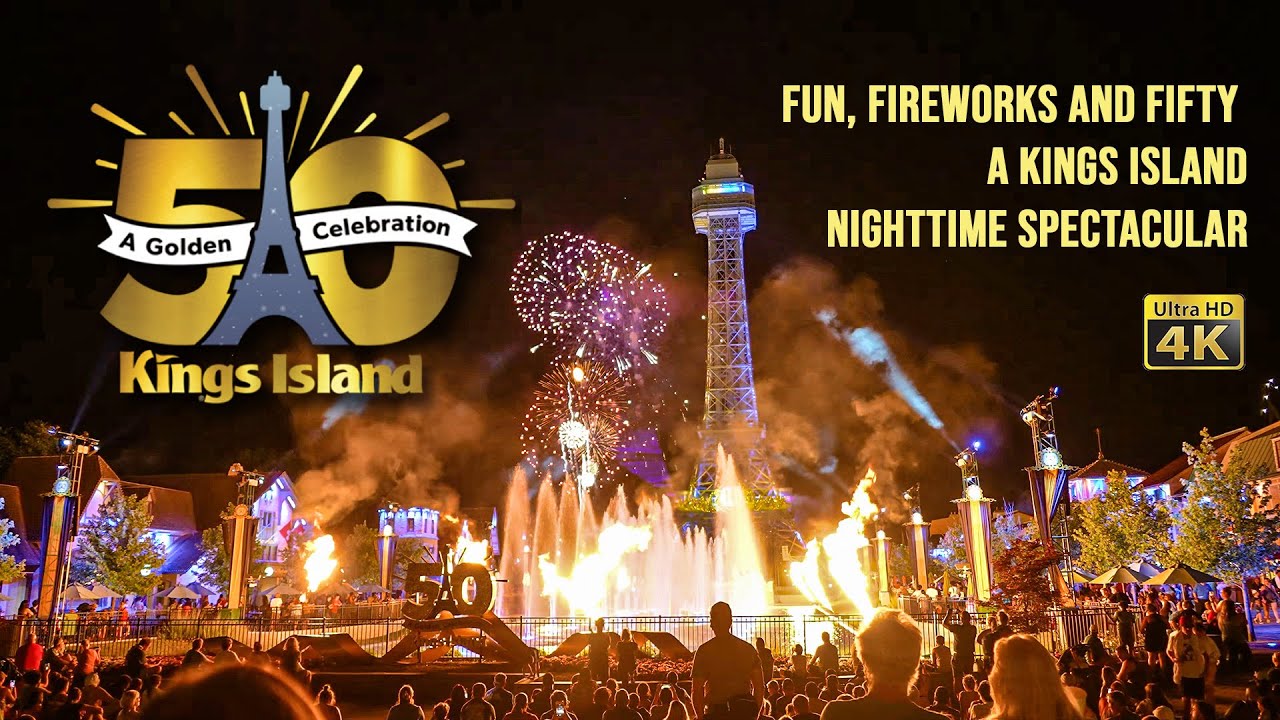 Kings Island Fun Fireworks And Fifty Nighttime Spectacular Full Show with Outro 4K 2022 06 17