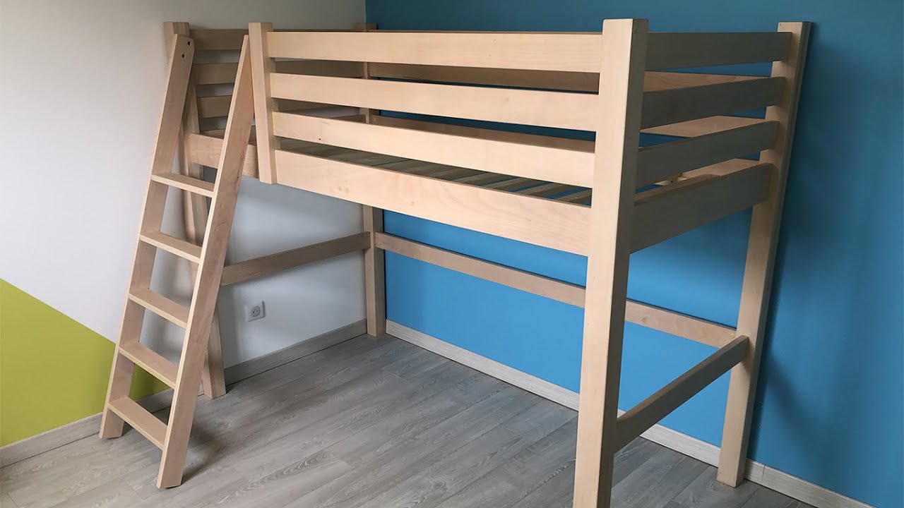 Je fabrique un lit mezzanine en hêtre démontable