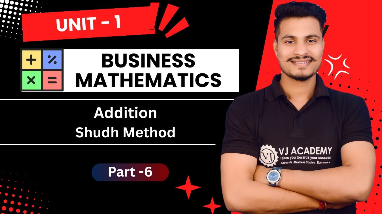 Shudh Method in Vedic Mathematics | B.Com 2nd Sem | Business Maths | VJ Academy