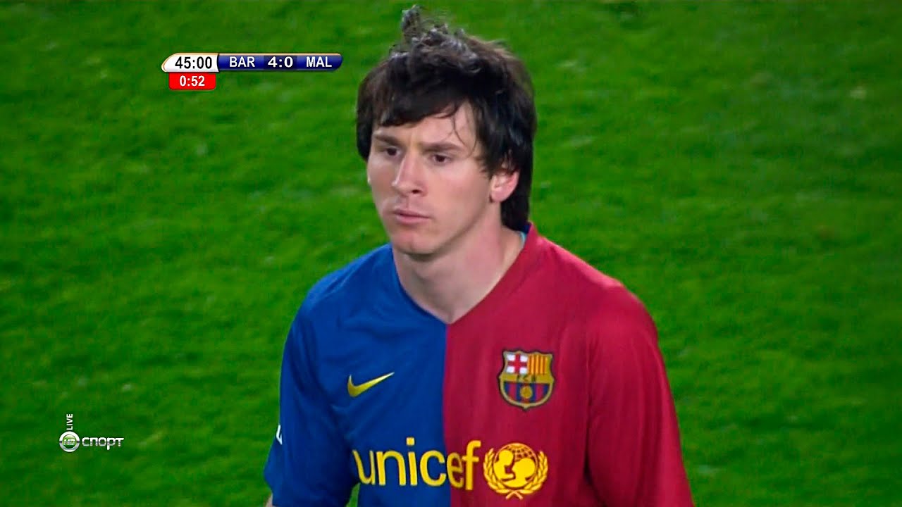 INSANE Messi Goal vs Malaga (Home) 2008-09 English Commentary HD 1080i