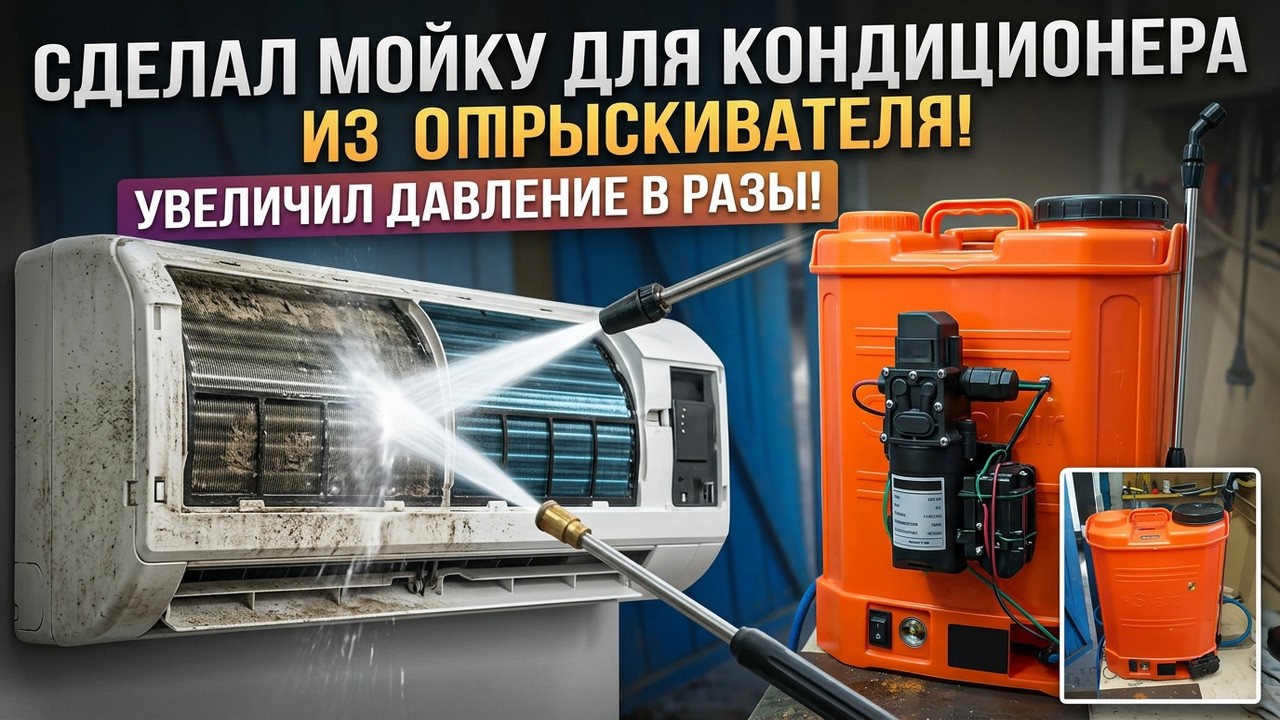 Мойка для кондиционеров из садового ранцевого опрыскивателя