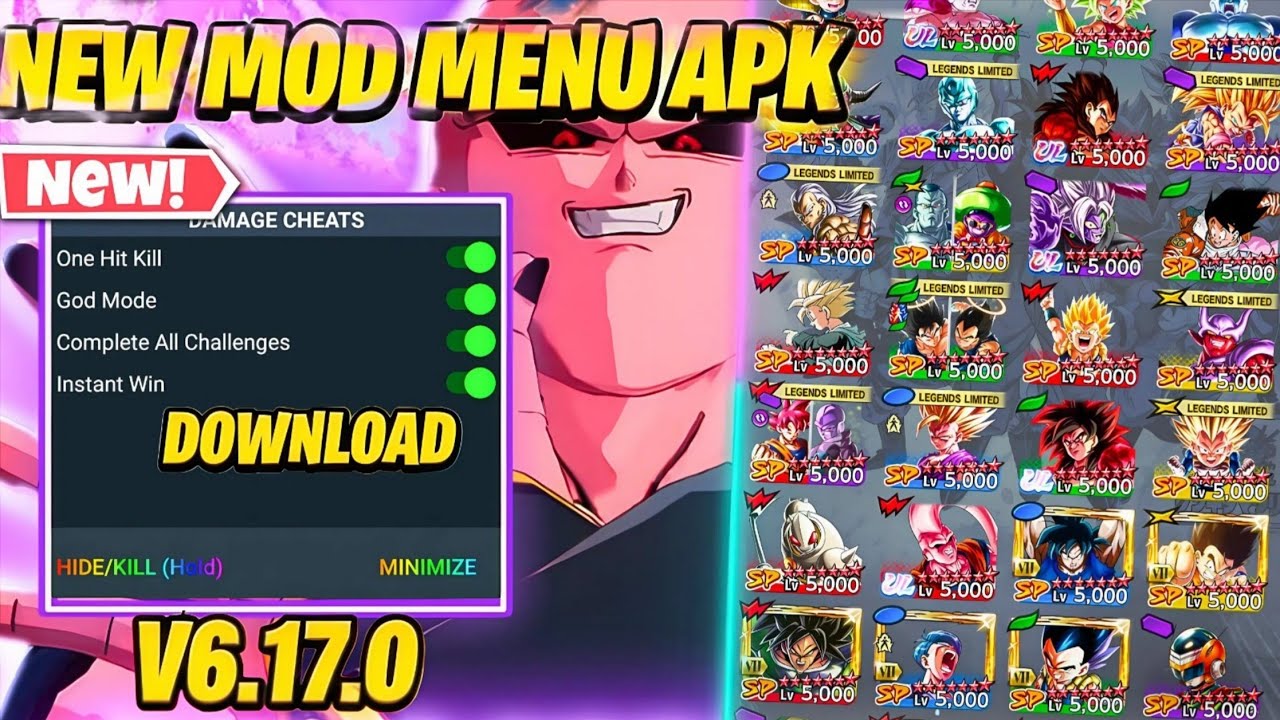 НОВИНКА! Мод-меню для Dragon Ball Legends V6.17.0 | Взлом DB Legends | Мод на разблокировку всех ...
