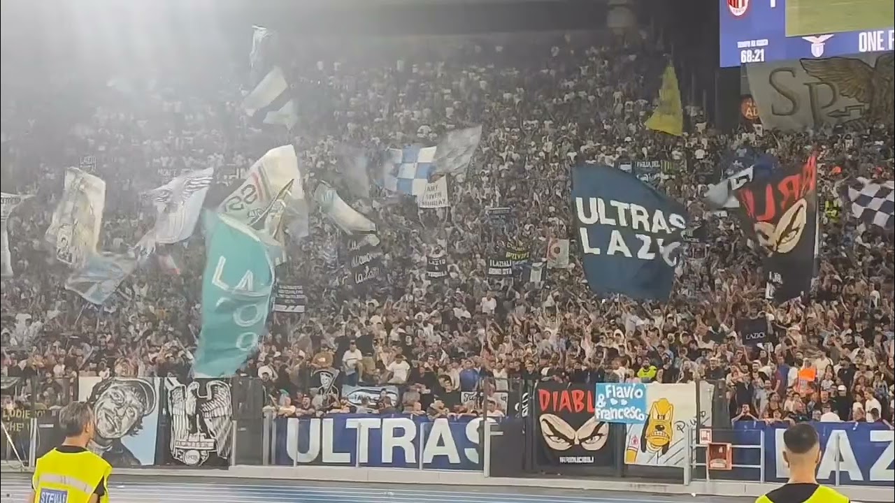 La Curva Laziale si infiamma in Lazio-Milan | Tifo della Curva Nord