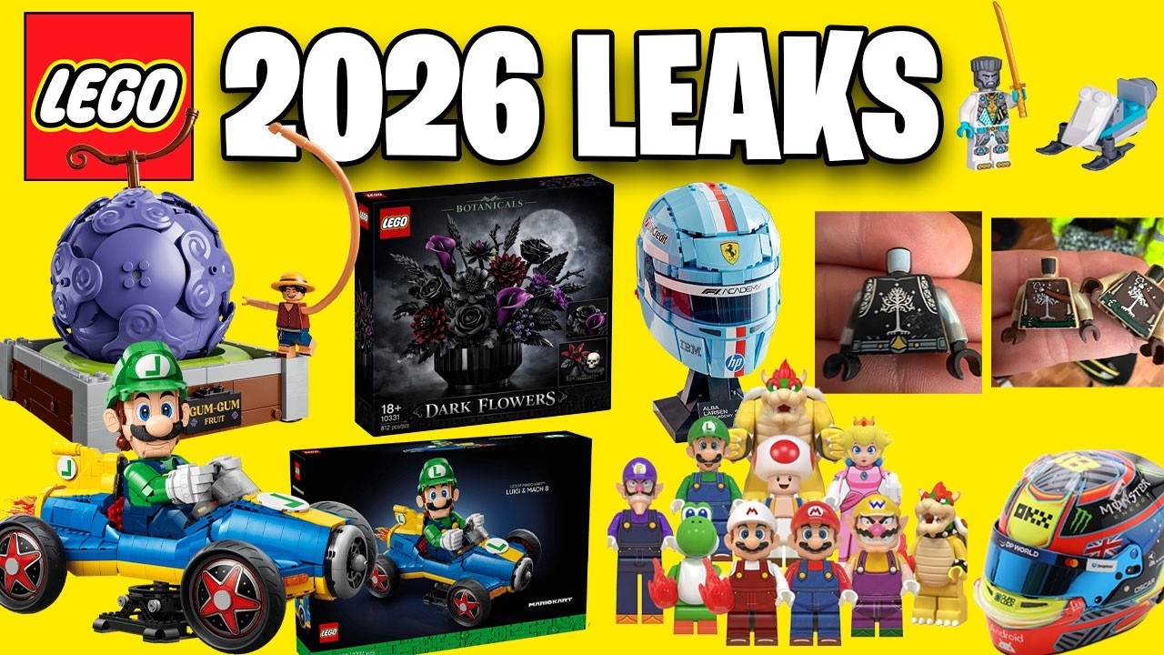 INSANE NEW LEGO LEAKS! One Piece, Mario Minifigures, F1 Helmets, LUIGI KART & More!
