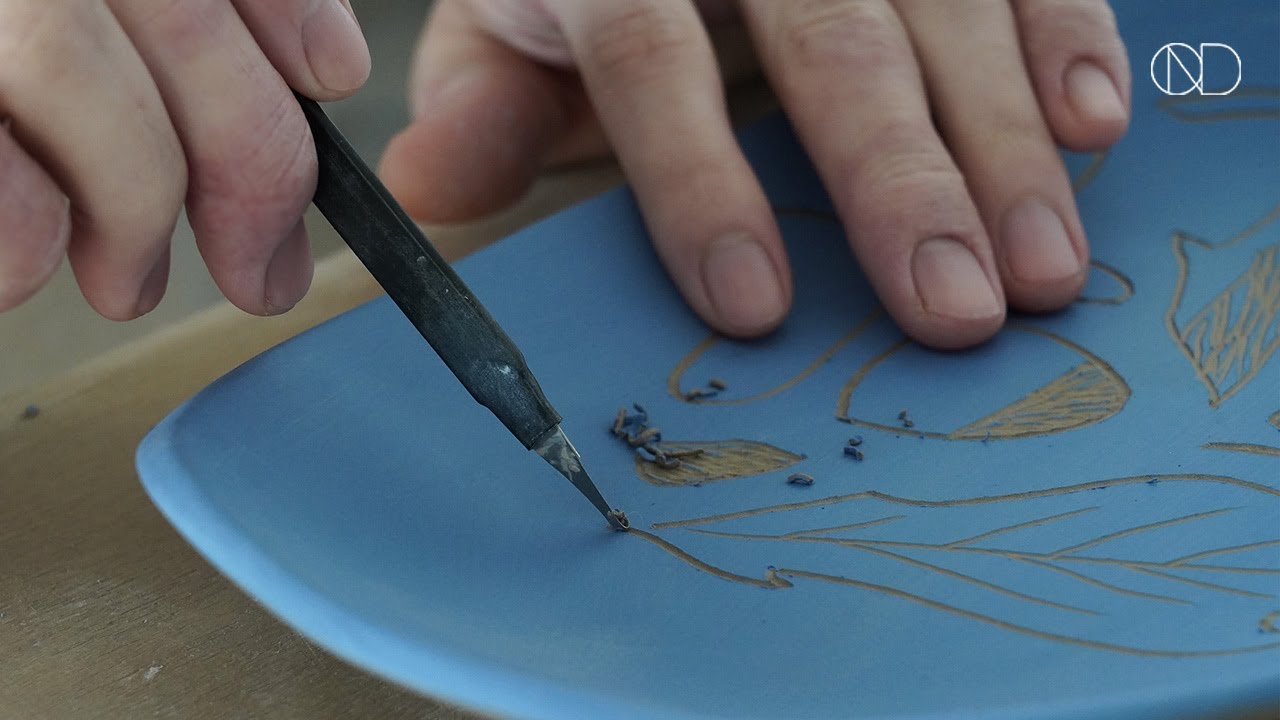 화장토로 색을 입힌 도자기 접시 만들기 : Making a ceramic plate [ONDO STUDIO]