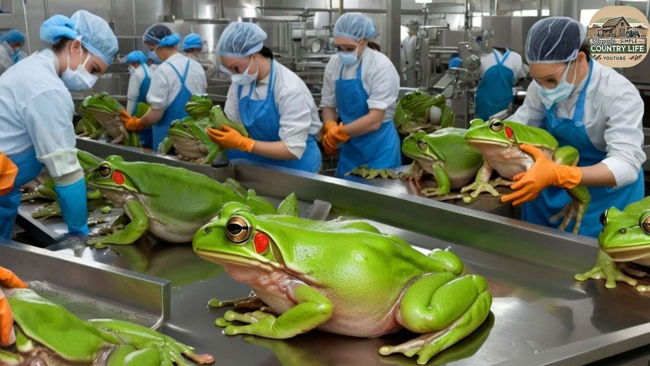 1.6 Million Tons of Frogs Raised and Consumed - Frog Processing Factory - Chinese Frog Farm