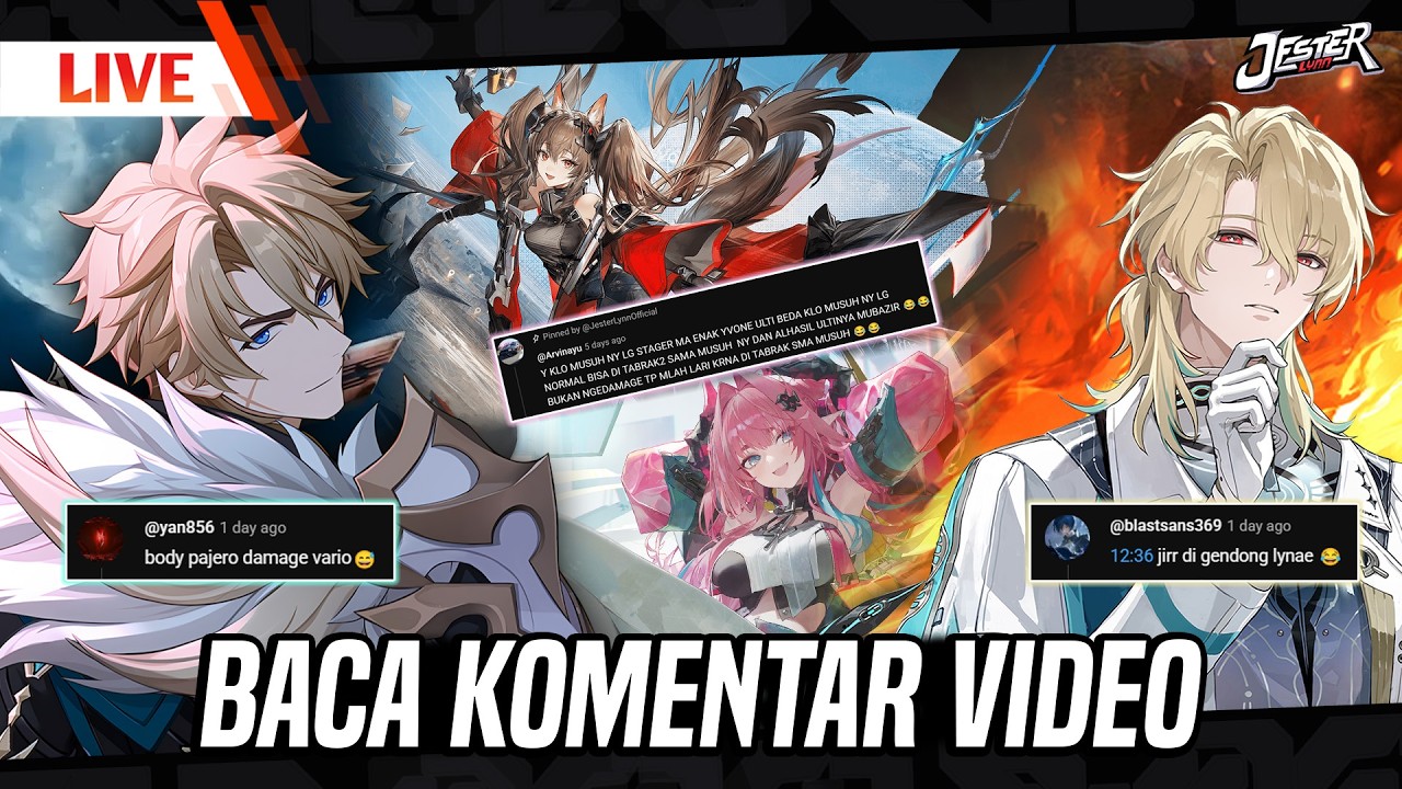 🔴BACAIN KOMENTAR VIDEO JESTERLYNN | GENSHIN x ARKNIGHTS x WUWA