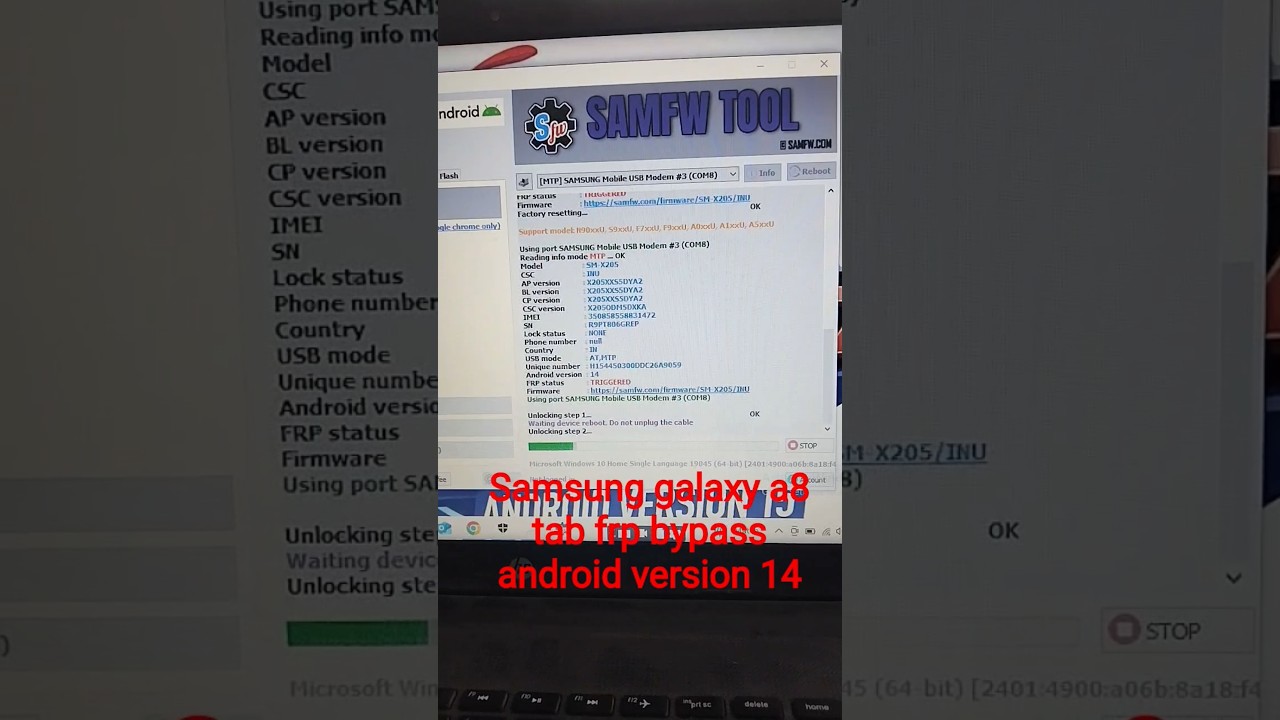 samsung galaxy a8 tab frp bypass android version 14 #frpbypass #kg