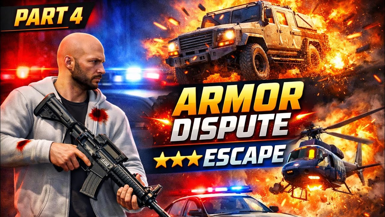 Destroying Armor Supply & Escaping 4⭐ Police 🚔
