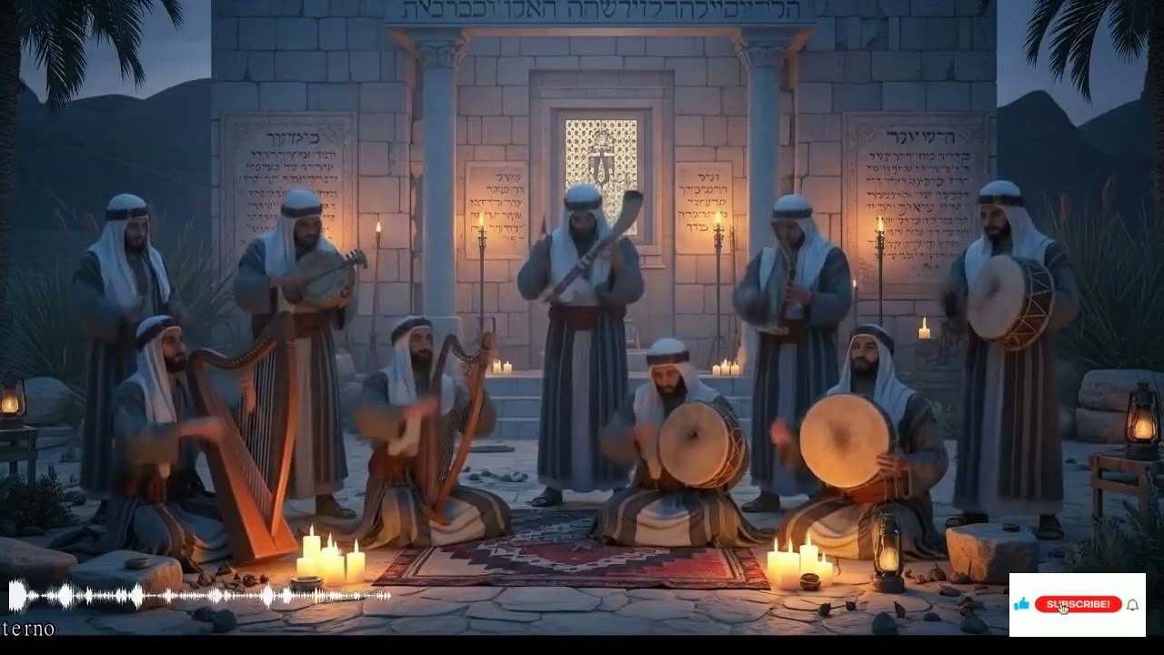 Cánticos Levíticos En La Tierra Santa Con Shofar E Instrumentos Sagrados Para Adorar A Adonai