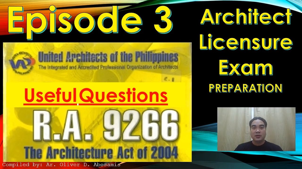 ALE Review - R A  9266 - Episode 3 - Architect Licensure Examination