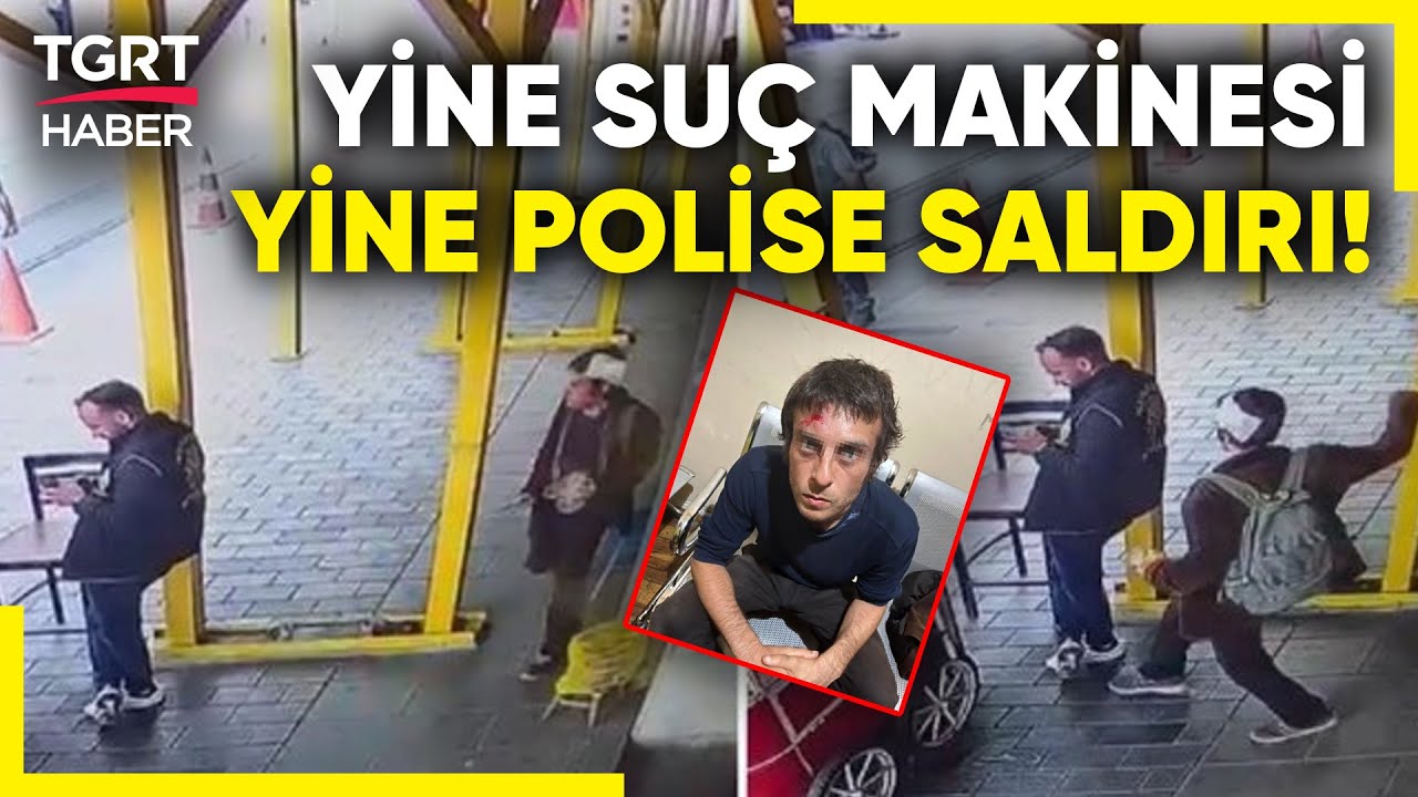 Yine Suç Makinesi, Yine Polise Saldırı! İstiklal Caddesi'nde Polis Memuruna Bıçaklı Saldırı!