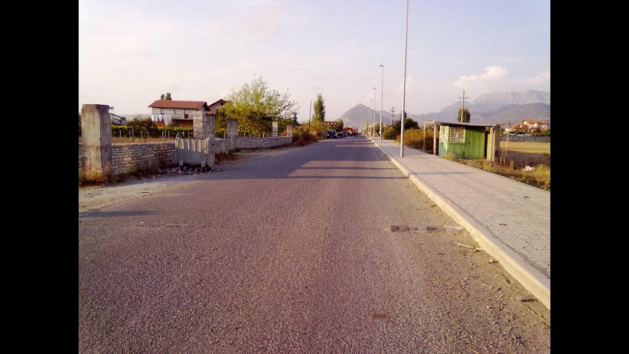 Driving from Rrile to Shengjin (Albania) (4k video)