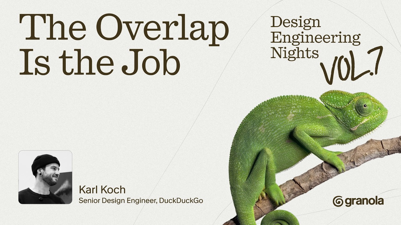 Design Engineering Night 7: The Overlap Is the Job with Karl Koch