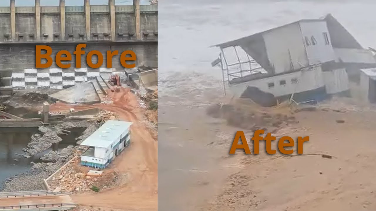 16 Junie 2023 Olifants river flood 16 Junie 2023, Clanwilliam dam  overflows.