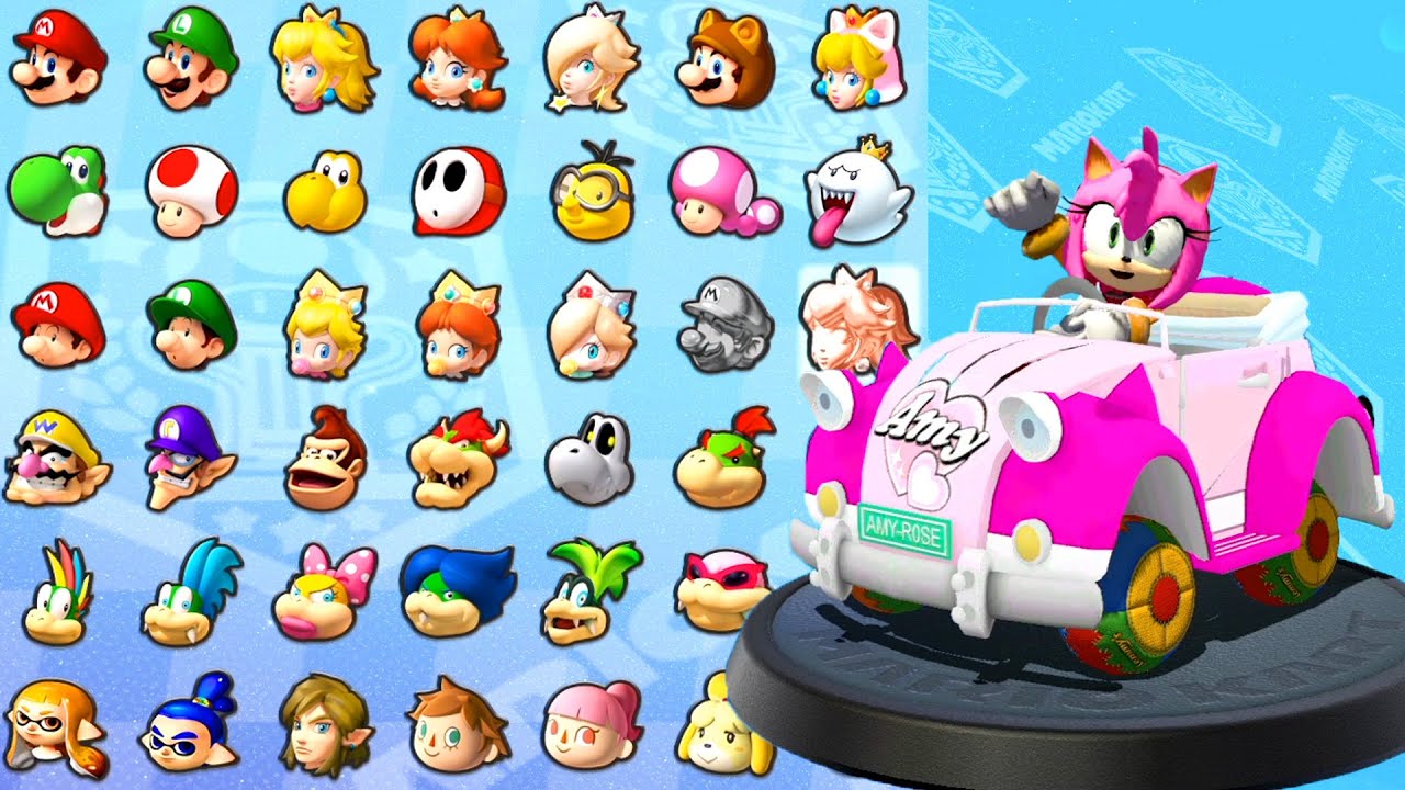 Mario Kart 8 Deluxe - Amy Rose in Flower Cup and Shell Cup | The Top Racing Game On Nintendo Swicth