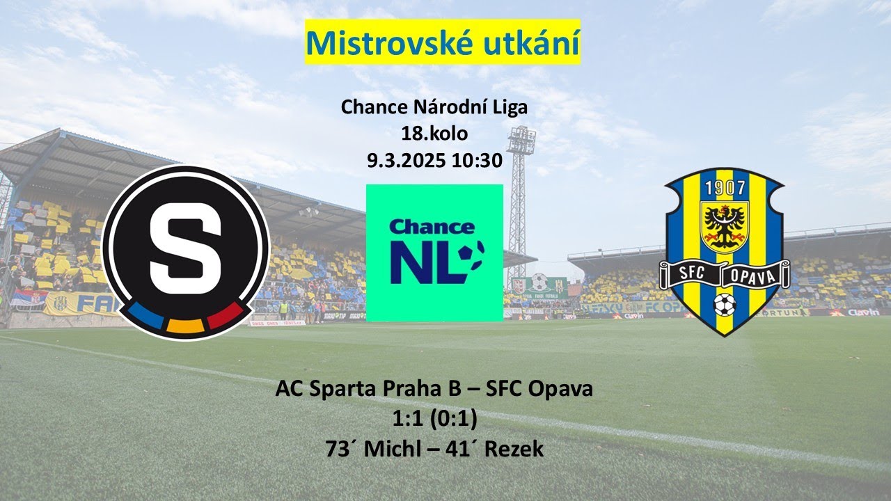 AC Sparta Praha B - SFC Opava 9.3.2025