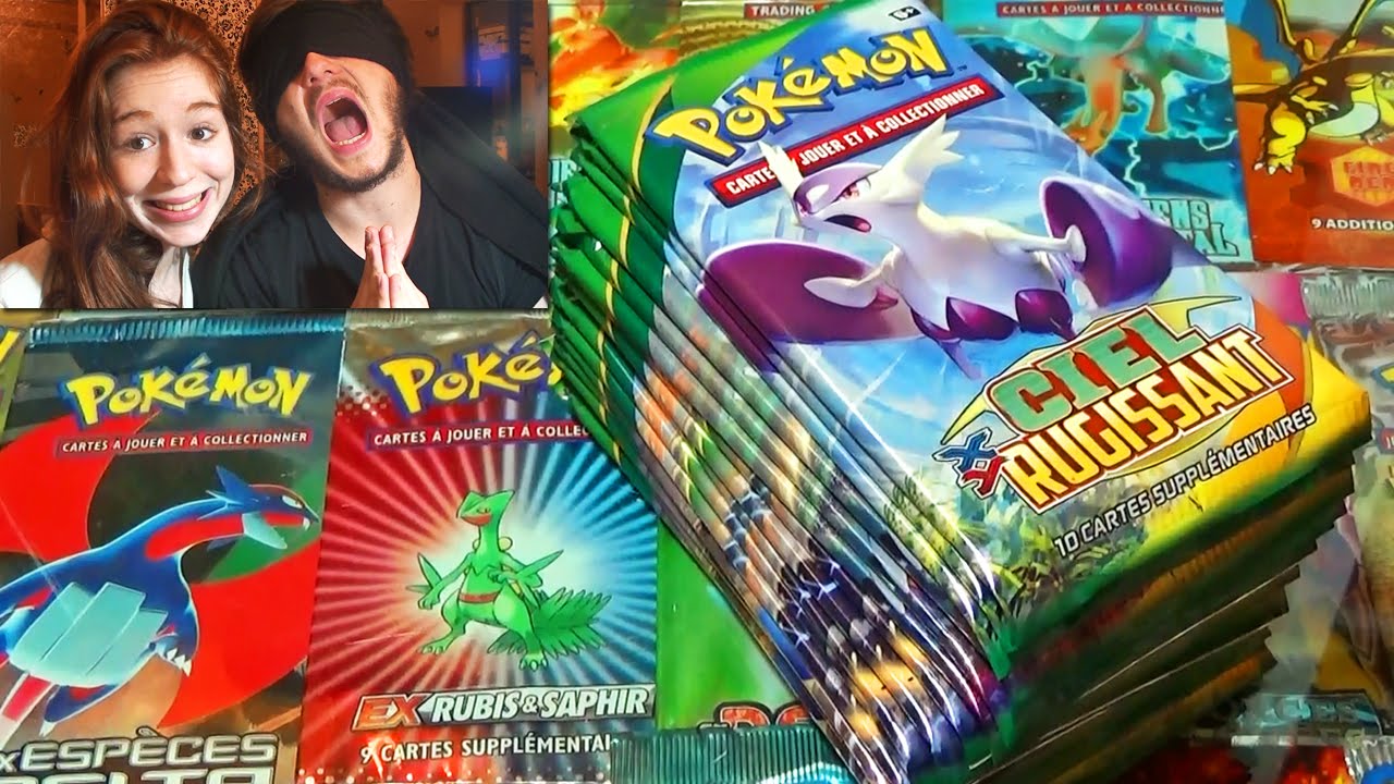 Ouverture de Boosters Pokémon à L'AVEUGLE ! #3 Ouverture de 16 Boosters Pokémon XY CIEL RUGISSANT !