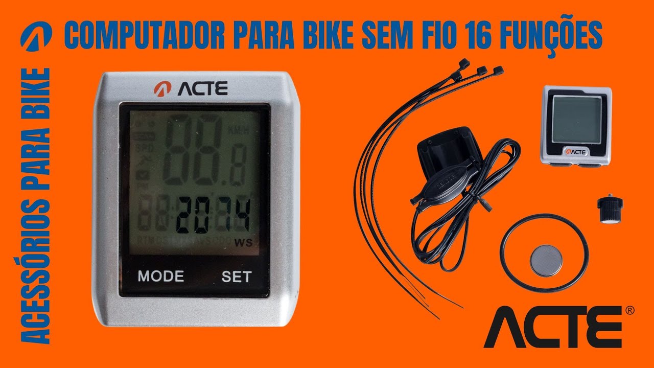 Como instalar o Computador Para Bike Sem Fio 16 Funções A33 - ACTE SPORTS