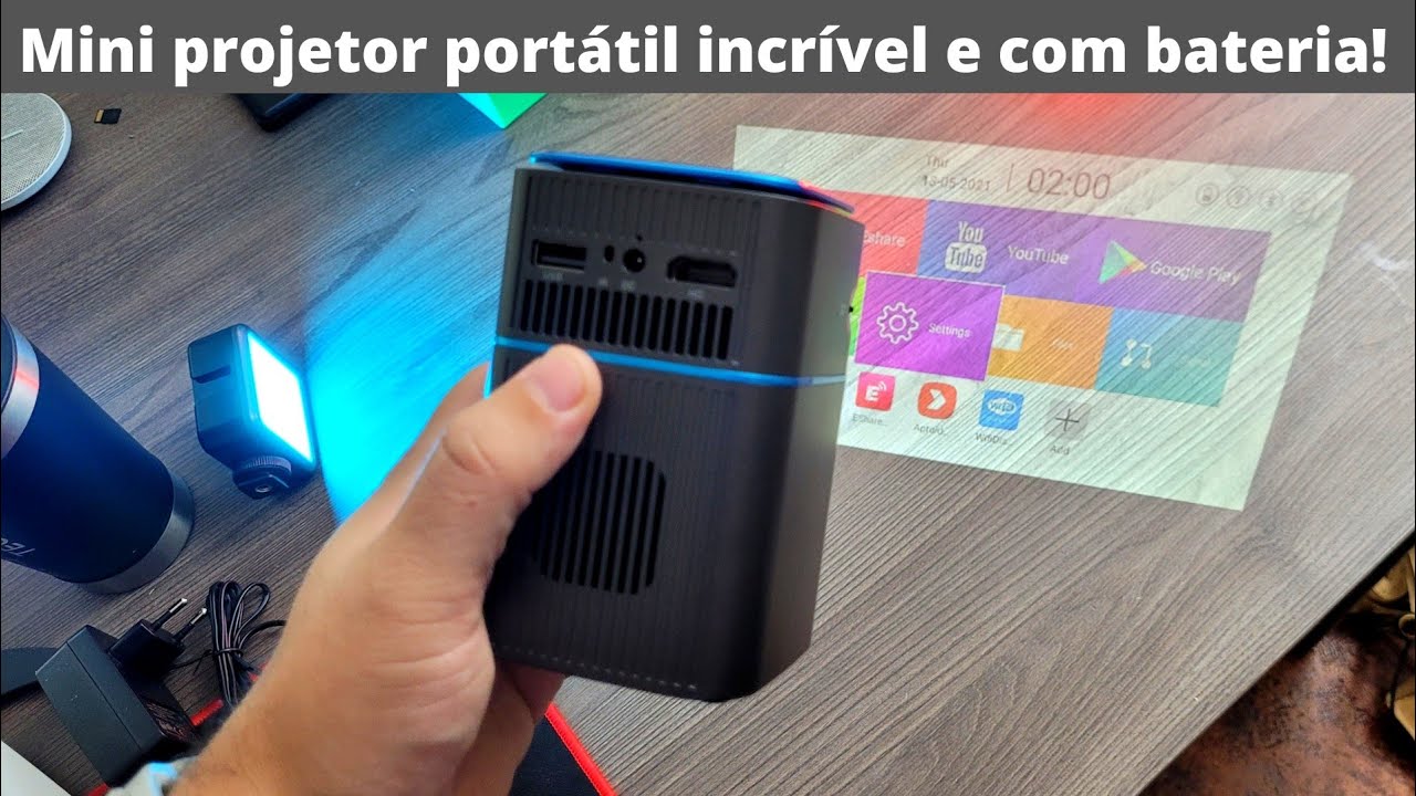 Blitzwolf BW-VT2 Mini Projetor INCRÍVEL com Bateria!