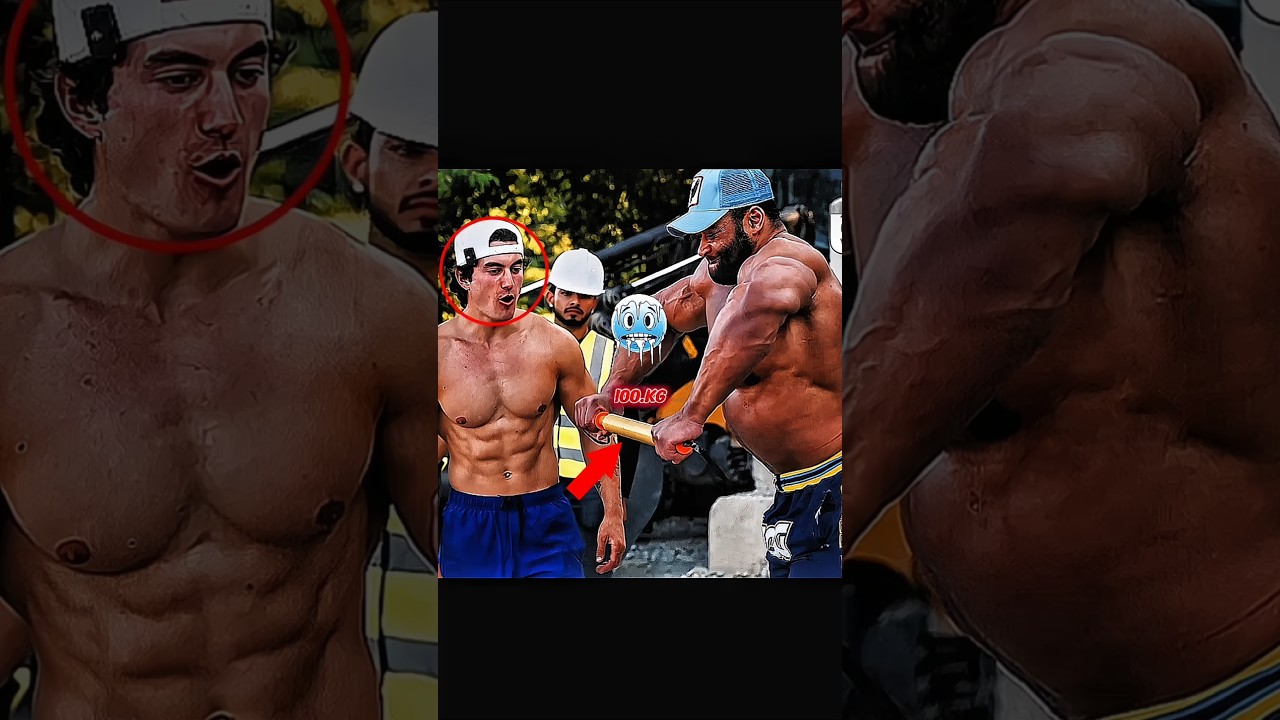 Construction Workers Vs Bodybuilders☠️.      #shorts #bodybuilding #challenge