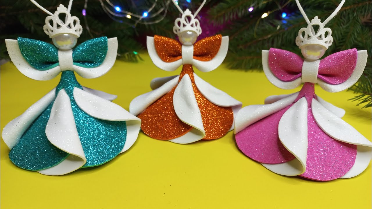 ANGELS😇DIY Christmas Angels Foam Eva🎄Adornos navideños😇 ÁNGEL🎄Christmas Ornaments